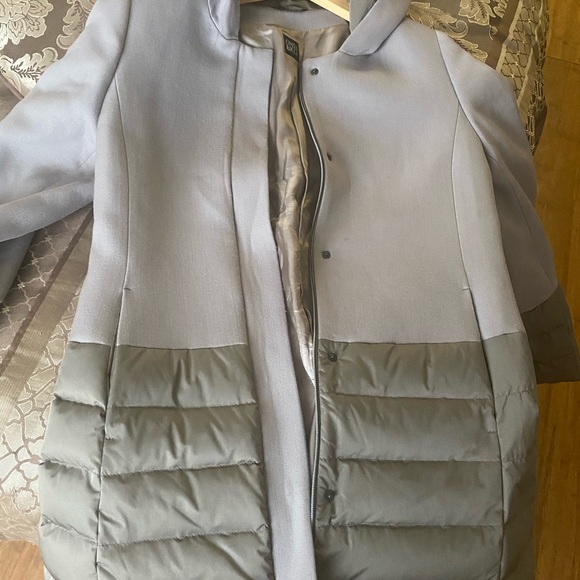 CINZIA ROCCA DUE BEIGE TAUPE WOOL HOODED COAT $985 - Picture 6 of 10